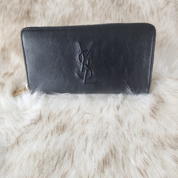 Yves Saint Laurent YSL Belle Du Jour Monogram Zip Around Wallet - Picture 3 of 15